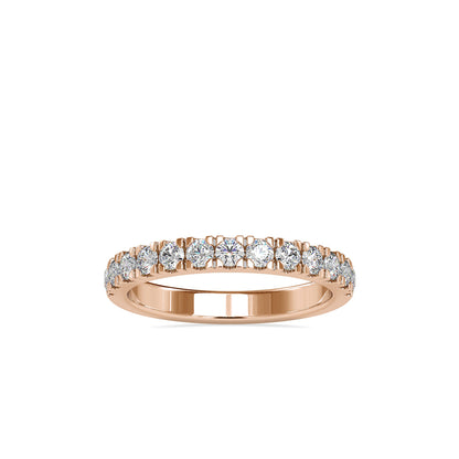 Subtle Sparkle:Lab Grown Diamond 0.67 ct Half Eternity Ring in 14kt Gold