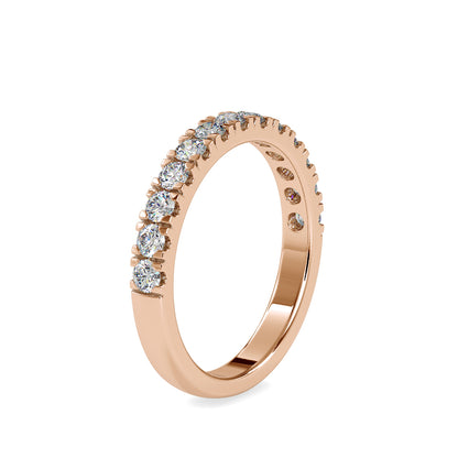 Subtle Sparkle:Lab Grown Diamond 0.67 ct Half Eternity Ring in 14kt Gold