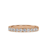 Subtle Sparkle:Lab Grown Diamond 0.67 ct Half Eternity Ring in 14kt Gold