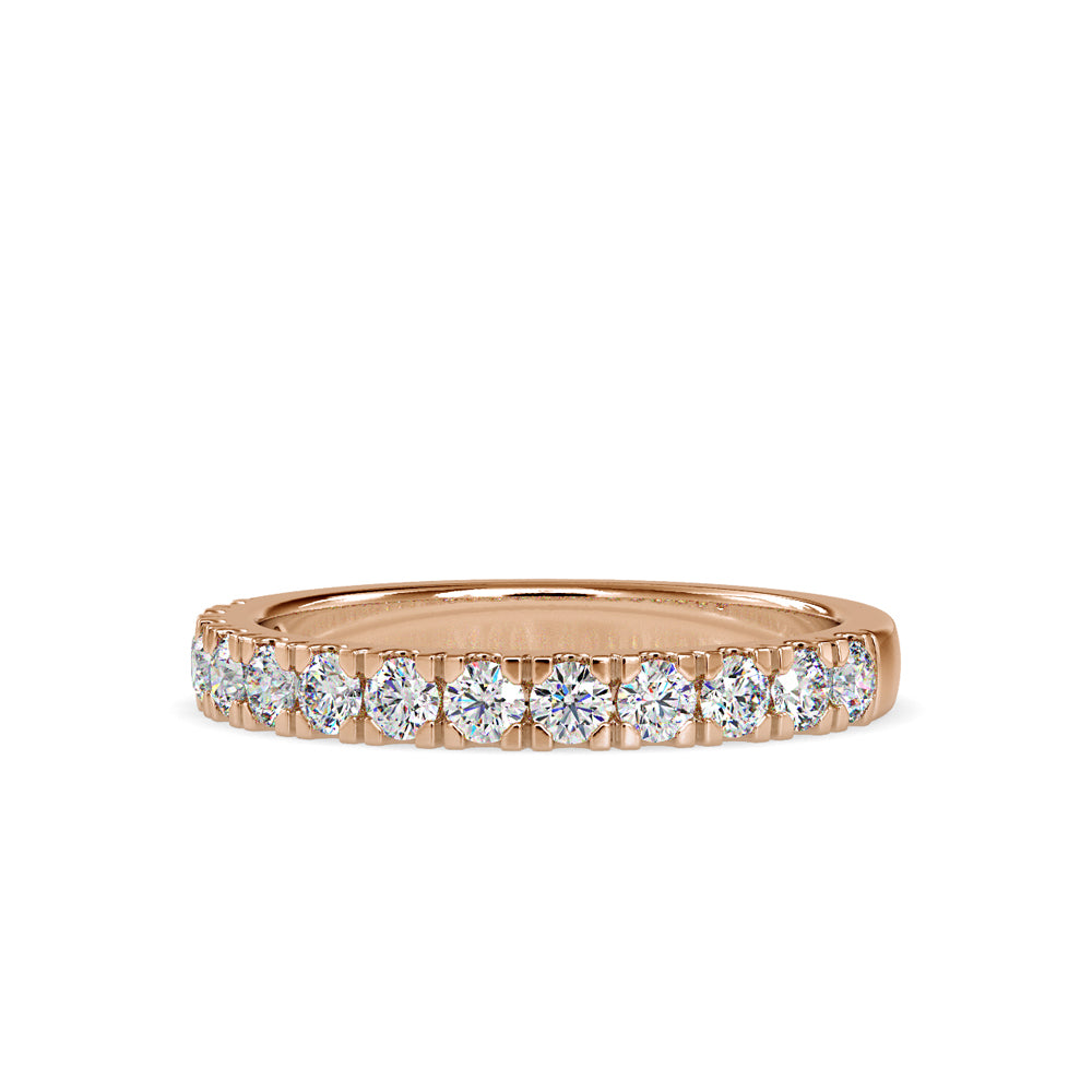 Subtle Sparkle:Lab Grown Diamond 0.67 ct Half Eternity Ring in 14kt Gold