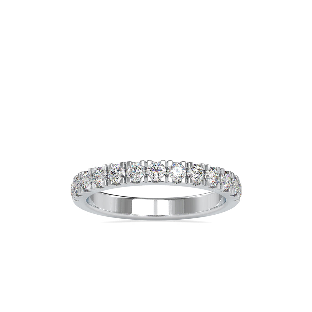Subtle Sparkle:Lab Grown Diamond 0.67 ct Half Eternity Ring in 14kt Gold