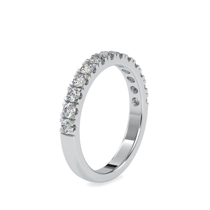 Subtle Sparkle:Lab Grown Diamond 0.67 ct Half Eternity Ring in 14kt Gold