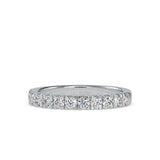 Subtle Sparkle:Lab Grown Diamond 0.67 ct Half Eternity Ring in 14kt Gold
