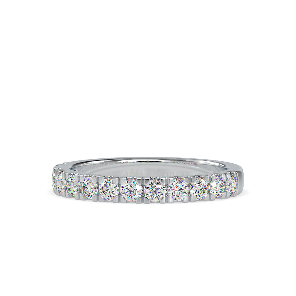 Subtle Sparkle:Lab Grown Diamond 0.67 ct Half Eternity Ring in 14kt Gold