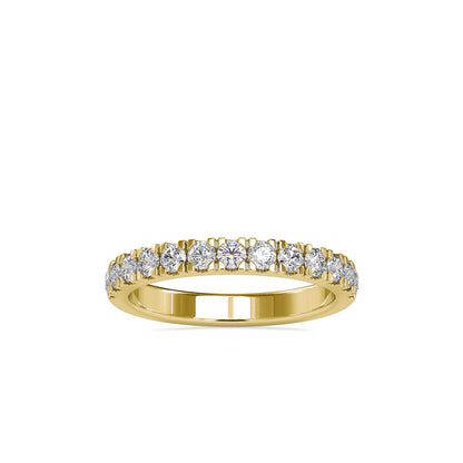 Subtle Sparkle:Lab Grown Diamond 0.67 ct Half Eternity Ring in 14kt Gold
