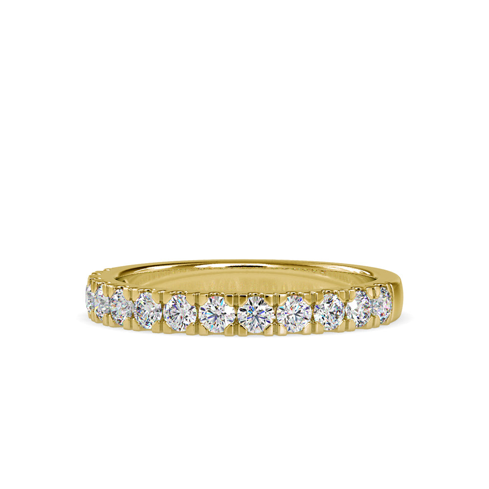 Subtle Sparkle:Lab Grown Diamond 0.67 ct Half Eternity Ring in 14kt Gold