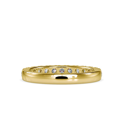 Subtle Sparkle:Lab Grown Diamond 0.67 ct Half Eternity Ring in 14kt Gold
