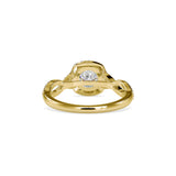 Lab Grown Diamonds with 1CT Center,0.52Ct Side Diamond(1.52 CT), Halo Engagement Ring in 14KT Gold – Twisted Band, IGI Certified & Customizable