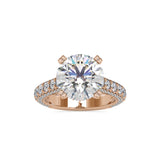 Diamond Dynasty: 3.5 CT Centre Piece and 2.65 Ct Side Stone Lab Grown Diamond Statement Ring in 14K Gold – Luxury for Special Occasions