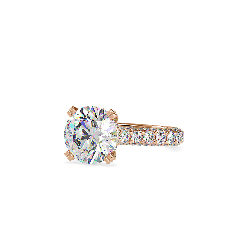 Diamond Dynasty: 3.5 CT Centre Piece and 2.65 Ct Side Stone Lab Grown Diamond Statement Ring in 14K Gold – Luxury for Special Occasions