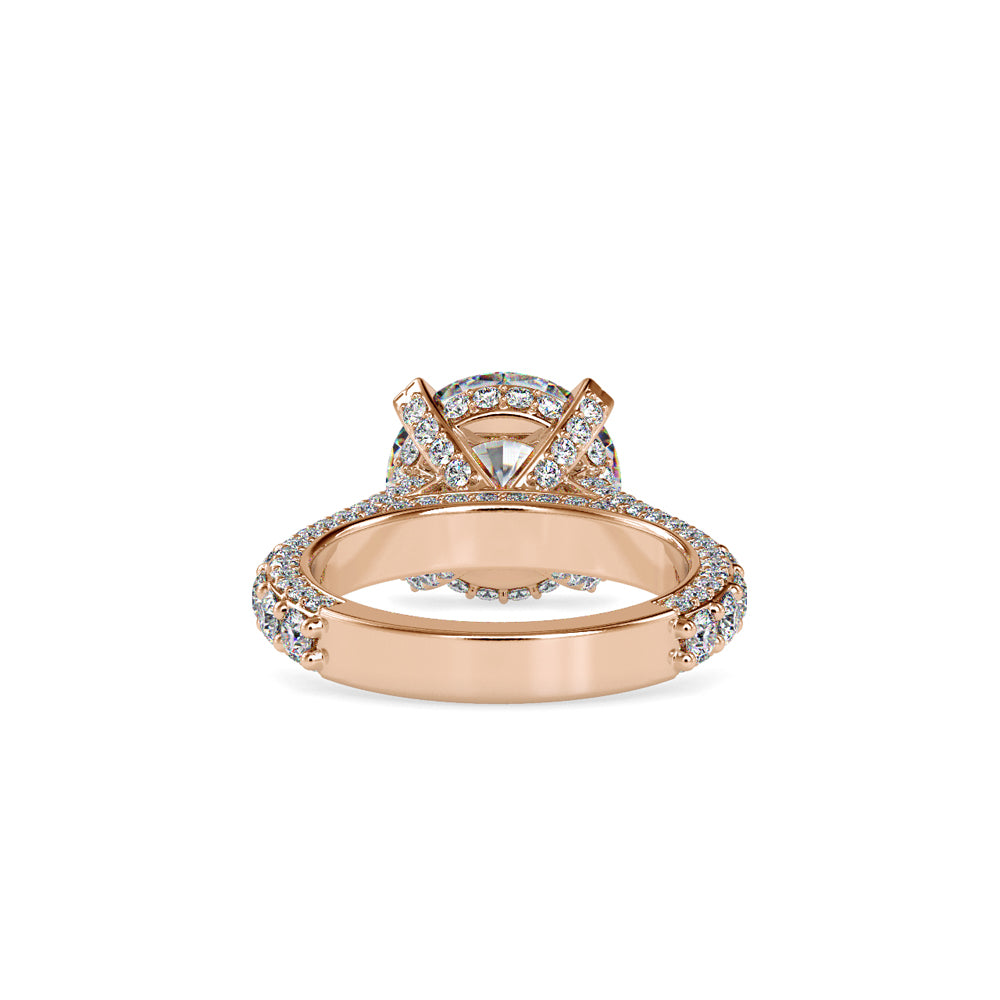 Diamond Dynasty: 3.5 CT Centre Piece and 2.65 Ct Side Stone Lab Grown Diamond Statement Ring in 14K Gold – Luxury for Special Occasions