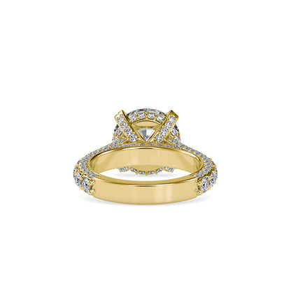 Diamond Dynasty: 3.5 CT Centre Piece and 2.65 Ct Side Stone Lab Grown Diamond Statement Ring in 14K Gold – Luxury for Special Occasions
