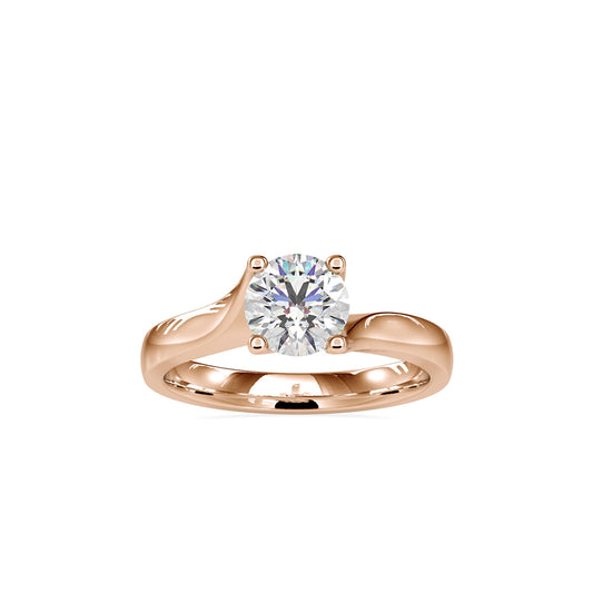 Lab Grown Diamond with 1CT Center Solitaire Everyday Ring in 14K Gold - IGI Certified & Customizable