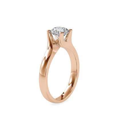 Lab Grown Diamond with 1CT Center Solitaire Everyday Ring in 14K Gold - IGI Certified & Customizable