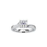 Lab Grown Diamond with 1CT Center Solitaire Everyday Ring in 14K Gold - IGI Certified & Customizable