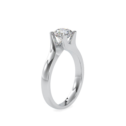 Lab Grown Diamond with 1CT Center Solitaire Everyday Ring in 14K Gold - IGI Certified & Customizable