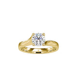 Lab Grown Diamond with 1CT Center Solitaire Everyday Ring in 14K Gold - IGI Certified & Customizable