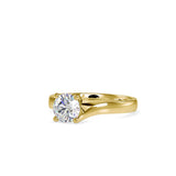 Lab Grown Diamond with 1CT Center Solitaire Everyday Ring in 14K Gold - IGI Certified & Customizable