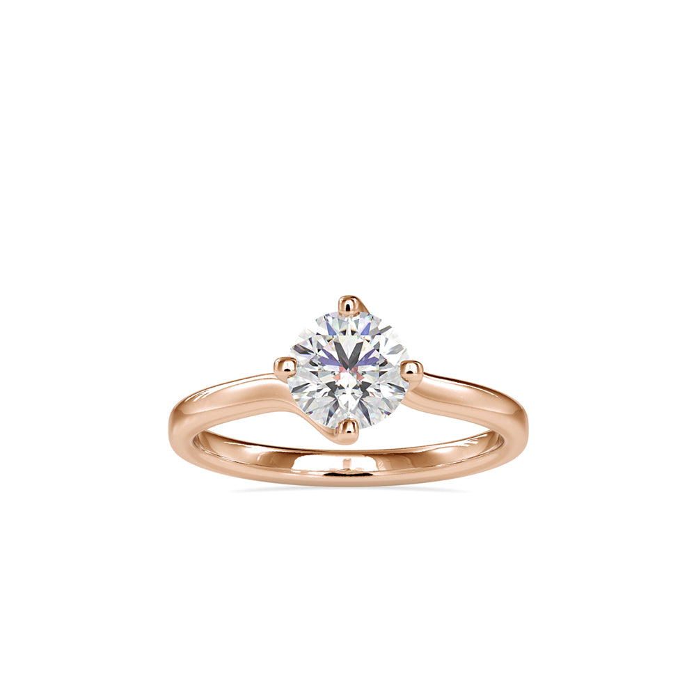 Lab Grown Diamond with 1CT Center Solitaire Ring in 14K Gold - IGI Certified & Customizable – Perfect for Everyday Wear