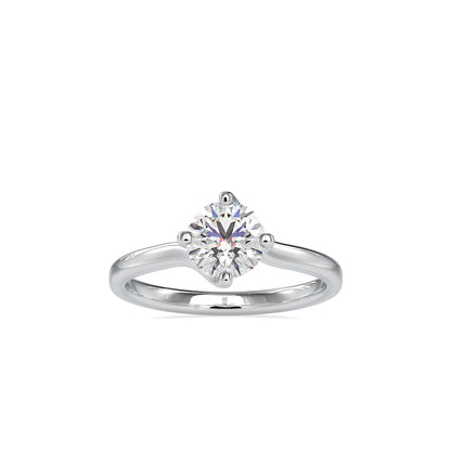 Lab Grown Diamond with 1CT Center Solitaire Ring in 14K Gold - IGI Certified & Customizable – Perfect for Everyday Wear