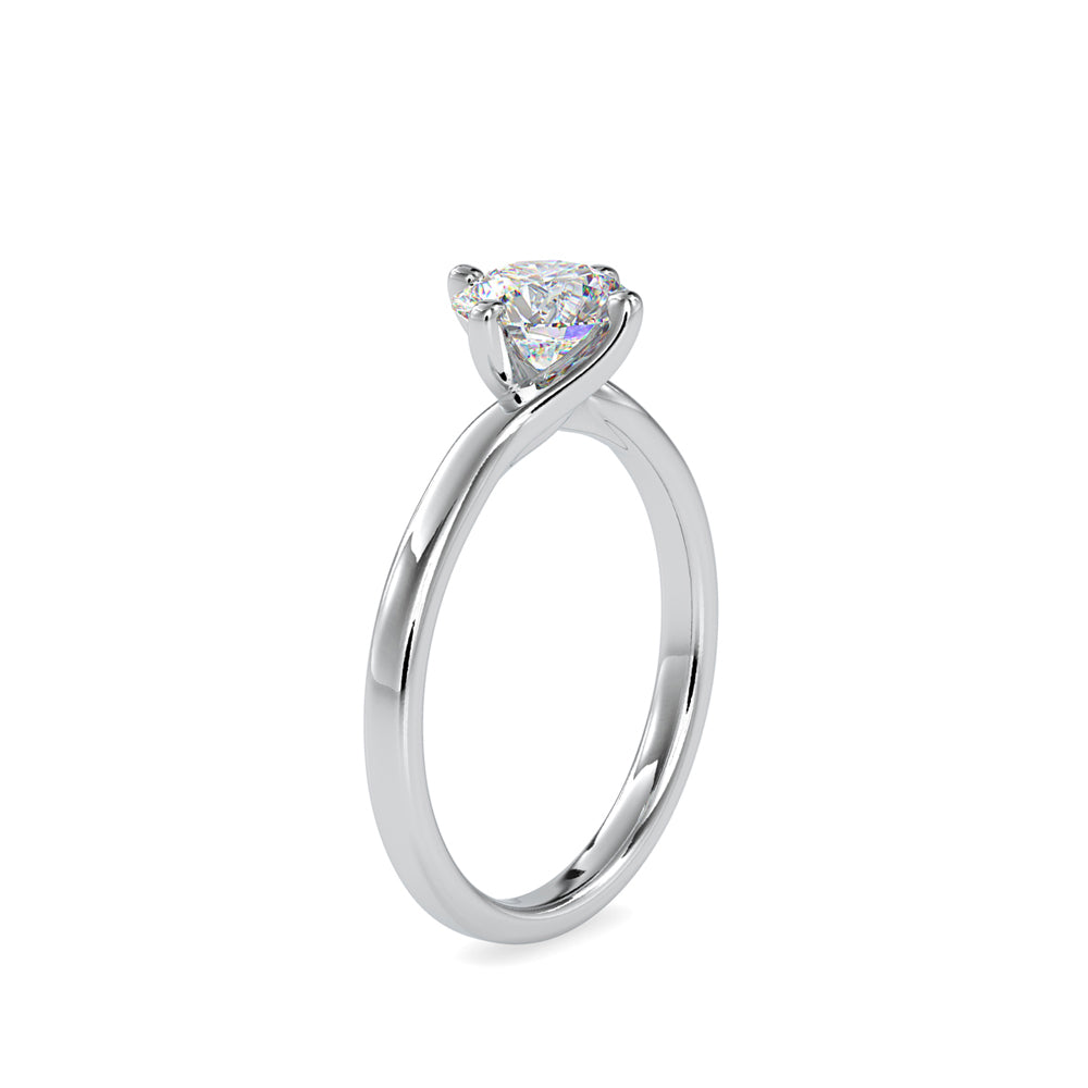 Lab Grown Diamond with 1CT Center Solitaire Ring in 14K Gold - IGI Certified & Customizable – Perfect for Everyday Wear