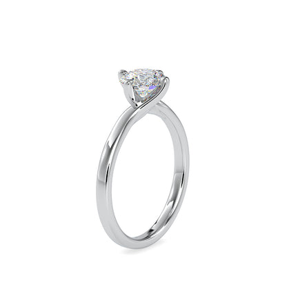 Lab Grown Diamond with 1CT Center Solitaire Ring in 14K Gold - IGI Certified & Customizable – Perfect for Everyday Wear