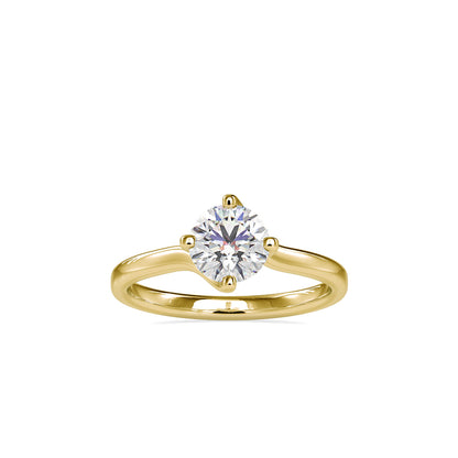 Lab Grown Diamond with 1CT Center Solitaire Ring in 14K Gold - IGI Certified & Customizable – Perfect for Everyday Wear