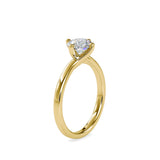Lab Grown Diamond with 1CT Center Solitaire Ring in 14K Gold - IGI Certified & Customizable – Perfect for Everyday Wear