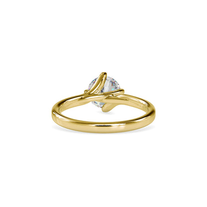 Lab Grown Diamond with 1CT Center Solitaire Ring in 14K Gold - IGI Certified & Customizable – Perfect for Everyday Wear