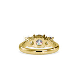 Lab Grown Diamonds with 1.01 CT Center Solitaire, 0.45 CT Side Diamonds Each(1.91 CT),Three-Stone Engagement Ring in 14K Gold- IGI Certified & Customizable