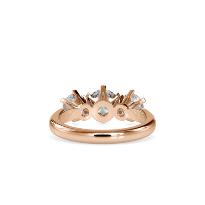 Lab Grown Diamonds with 1.05 CT Center Solitaire, 0.45 CT Side Diamonds Each(1.91 CT),Three-Stone Engagement Ring in 14K Gold- IGI Certified & Customizable