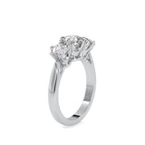 Lab Grown Diamonds with 1.05 CT Center Solitaire, 0.45 CT Side Diamonds Each(1.91 CT),Three-Stone Engagement Ring in 14K Gold- IGI Certified & Customizable