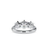 Lab Grown Diamonds with 1.05 CT Center Solitaire, 0.45 CT Side Diamonds Each(1.91 CT),Three-Stone Engagement Ring in 14K Gold- IGI Certified & Customizable