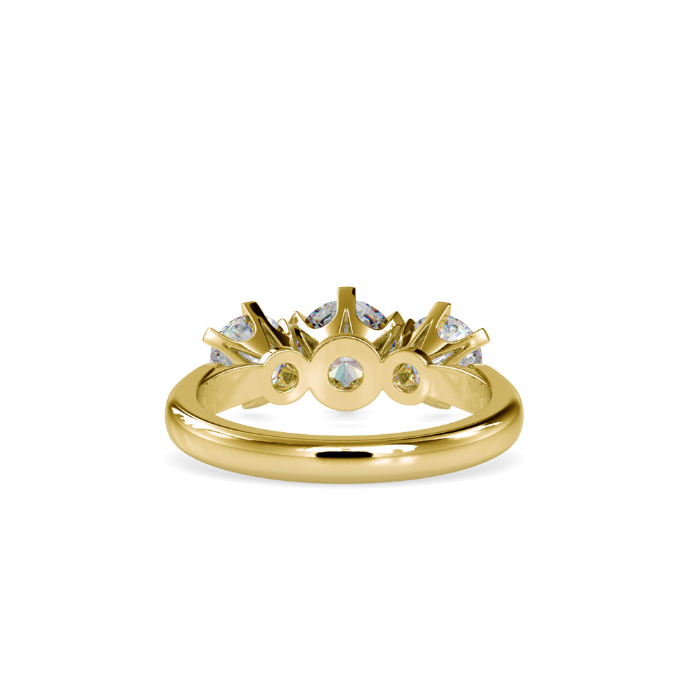 Lab Grown Diamonds with 1.05 CT Center Solitaire, 0.45 CT Side Diamonds Each(1.91 CT),Three-Stone Engagement Ring in 14K Gold- IGI Certified & Customizable
