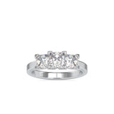 Lab Grown Diamonds with 1 CT Center Solitaire, 0.25  CT Side Diamonds Each(1.50 CT),Three-Stone Engagement Ring in 14K Gold- IGI Certified & Customizable