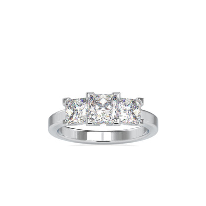 Lab Grown Diamonds with 1 CT Center Solitaire, 0.25  CT Side Diamonds Each(1.50 CT),Three-Stone Engagement Ring in 14K Gold- IGI Certified & Customizable