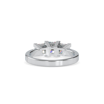 Lab Grown Diamonds with 1 CT Center Solitaire, 0.25  CT Side Diamonds Each(1.50 CT),Three-Stone Engagement Ring in 14K Gold- IGI Certified & Customizable