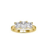 Lab Grown Diamonds with 1 CT Center Solitaire, 0.25  CT Side Diamonds Each(1.50 CT),Three-Stone Engagement Ring in 14K Gold- IGI Certified & Customizable