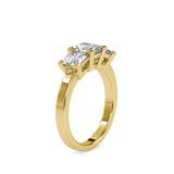 Lab Grown Diamonds with 1 CT Center Solitaire, 0.25  CT Side Diamonds Each(1.50 CT),Three-Stone Engagement Ring in 14K Gold- IGI Certified & Customizable