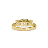 Lab Grown Diamonds with 1 CT Center Solitaire, 0.25  CT Side Diamonds Each(1.50 CT),Three-Stone Engagement Ring in 14K Gold- IGI Certified & Customizable