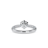 Lab Grown Diamonds with 1 CT Center Solitaire, 0.32 CT Side Diamonds (1.32 CT),Pavé Band Ring in 14K Gold- IGI Certified & Customizable