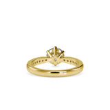 Lab Grown Diamonds with 1 CT Center Solitaire, 0.32 CT Side Diamonds (1.32 CT),Pavé Band Ring in 14K Gold- IGI Certified & Customizable
