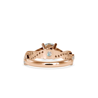 Lab Grown Diamonds with 1 CT Center Solitaire, 0.52 CT Side Diamonds (1.52 CT),Twisted Shank Engagement Ring in 14K Gold- IGI Certified & Customizable