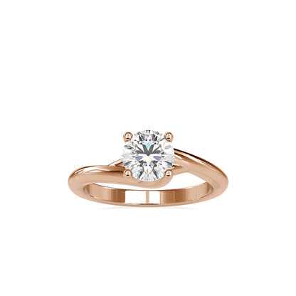 Lab Grown Diamond 1CT Centre Solitaire Engagement Ring in 14K Gold, IGI Certified & Customizable