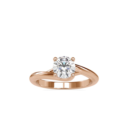 Lab Grown Diamond 1CT Centre Solitaire Engagement Ring in 14K Gold, IGI Certified & Customizable