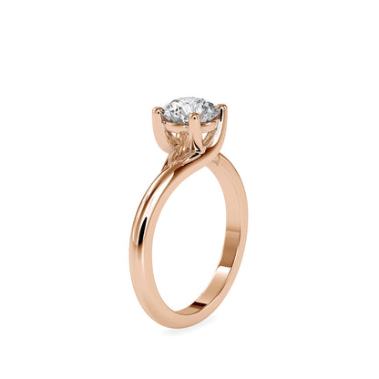 Lab Grown Diamond 1CT Centre Solitaire Engagement Ring in 14K Gold, IGI Certified & Customizable