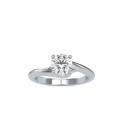 Lab Grown Diamond 1CT Centre Solitaire Engagement Ring in 14K Gold, IGI Certified & Customizable