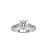 Lab Grown Diamonds with 1.5 CT Center Solitaire, 0.68 CT Side Diamonds (1.68 CT),in 14K GoldTwisted Band Engagement Ring - IGI Certified & Customizable