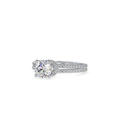 Lab Grown Diamonds with 1.5 CT Center Solitaire, 0.68 CT Side Diamonds (1.68 CT),in 14K GoldTwisted Band Engagement Ring - IGI Certified & Customizable