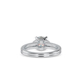 Lab Grown Diamonds with 1.5 CT Center Solitaire, 0.68 CT Side Diamonds (1.68 CT),in 14K GoldTwisted Band Engagement Ring - IGI Certified & Customizable